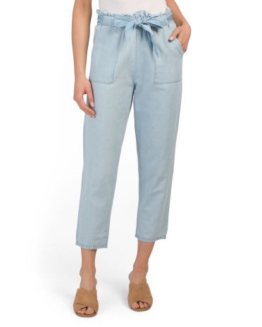 Chambray Paperbag Waist Pants | TJ Maxx