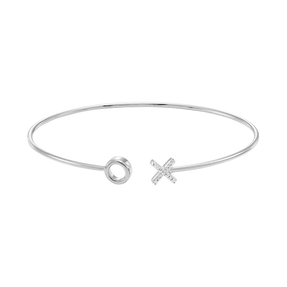 Sterling Silver Diamond Accent XO Cuff Bracelet | Kohl's