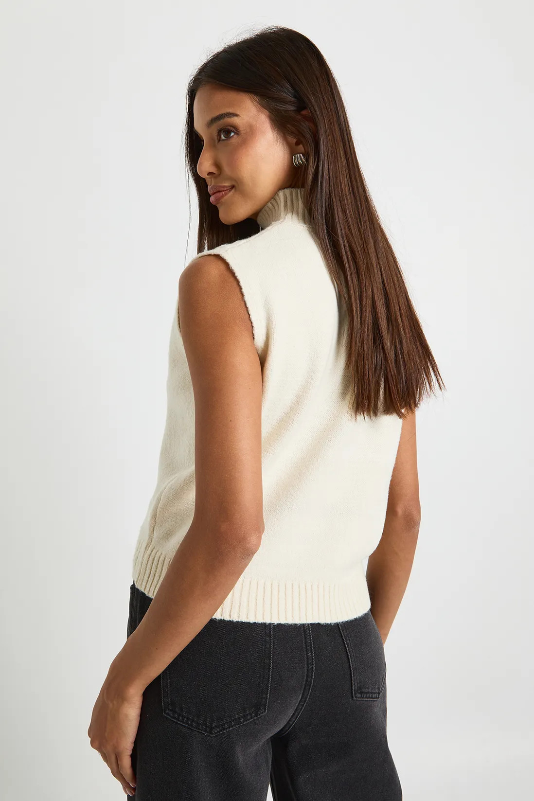 Collar Detail Soft Knit Knitted Vest | Boohoo.com (UK & IE)