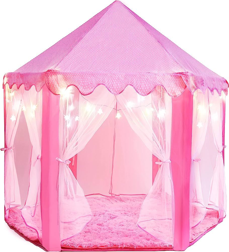 Princess Tent for Kids Tent - 55" X 53" with Led Star Lights | Princess Toys | Toddler Play Tent ... | Amazon (US)