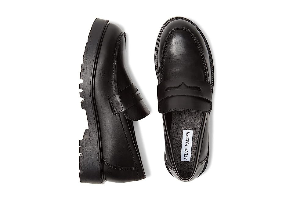 Steve Madden Lotto Loafer Women's Shoes Black : 9.5 M, Synthetic | Zappos