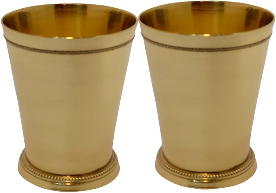Bona fide 2 pieces brass goblet plain design,Premium Goblet Champagne Flutes Coupes Wine drinking... | Amazon (US)