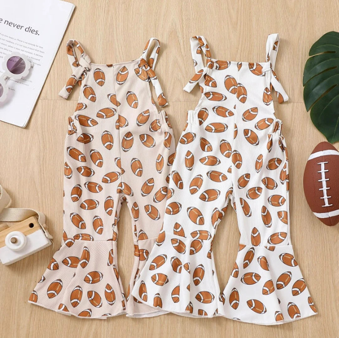Football Jumpsuit, Football Girl, Football Baby Girl Outfit, Football Baby Shower, Football Party... | Etsy (US)