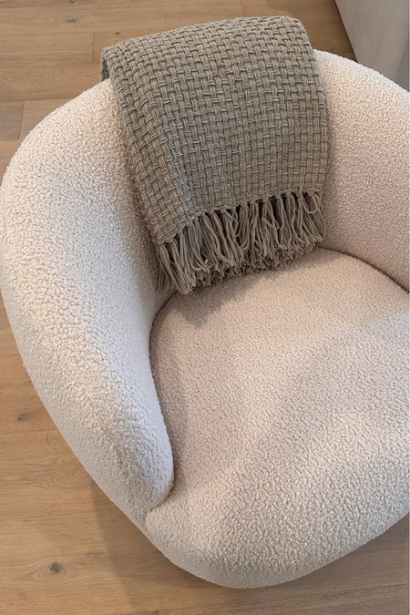 Newest living room additions! Love this sherpa accent chair + throw blanket! 

#LTKhome #LTKSeasonal #LTKHoliday
