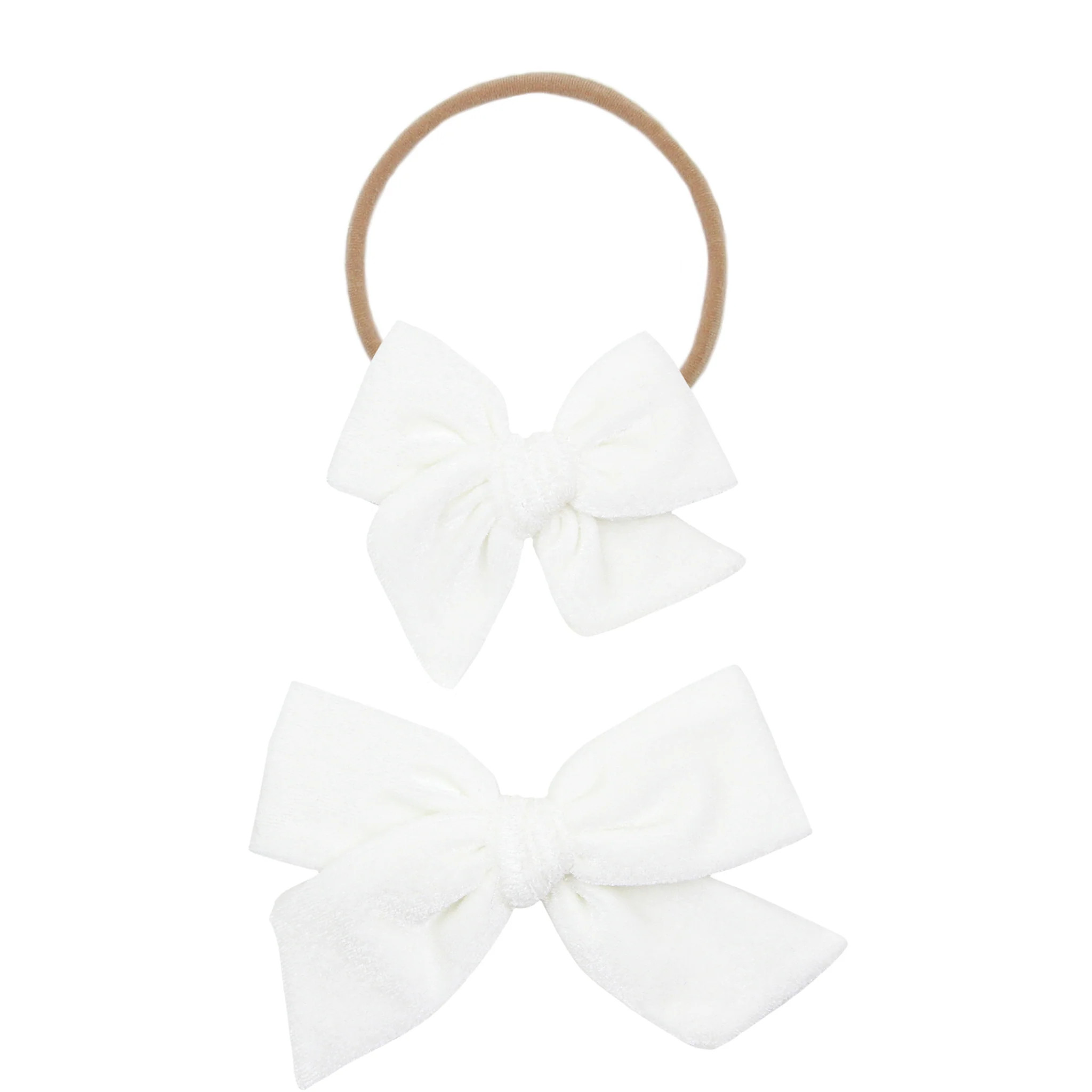 Velvet - Ivory Bow Headband | Lou Lou & Company