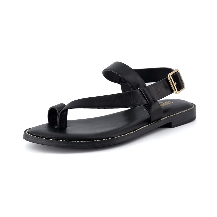 CUSHIONAIRE Women's Lennox toe loop sandal +Memory Foam, Wide Widths Available | Amazon (US)