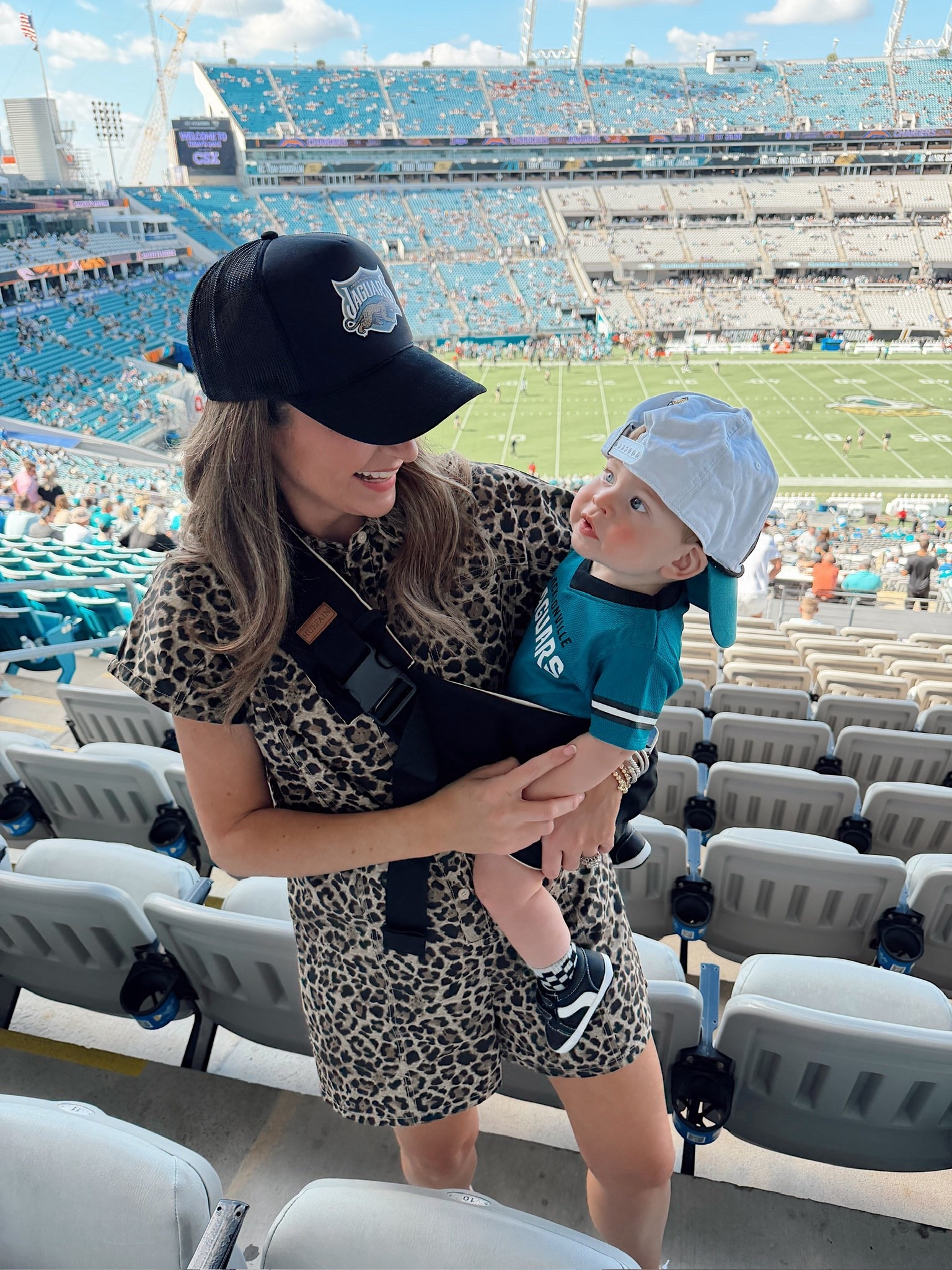 Storm’s first Jacksonville Jaguars game! Linking our outfits and this  hip sling! 

#LTKFamily #LTKBaby #LTKStyleTip