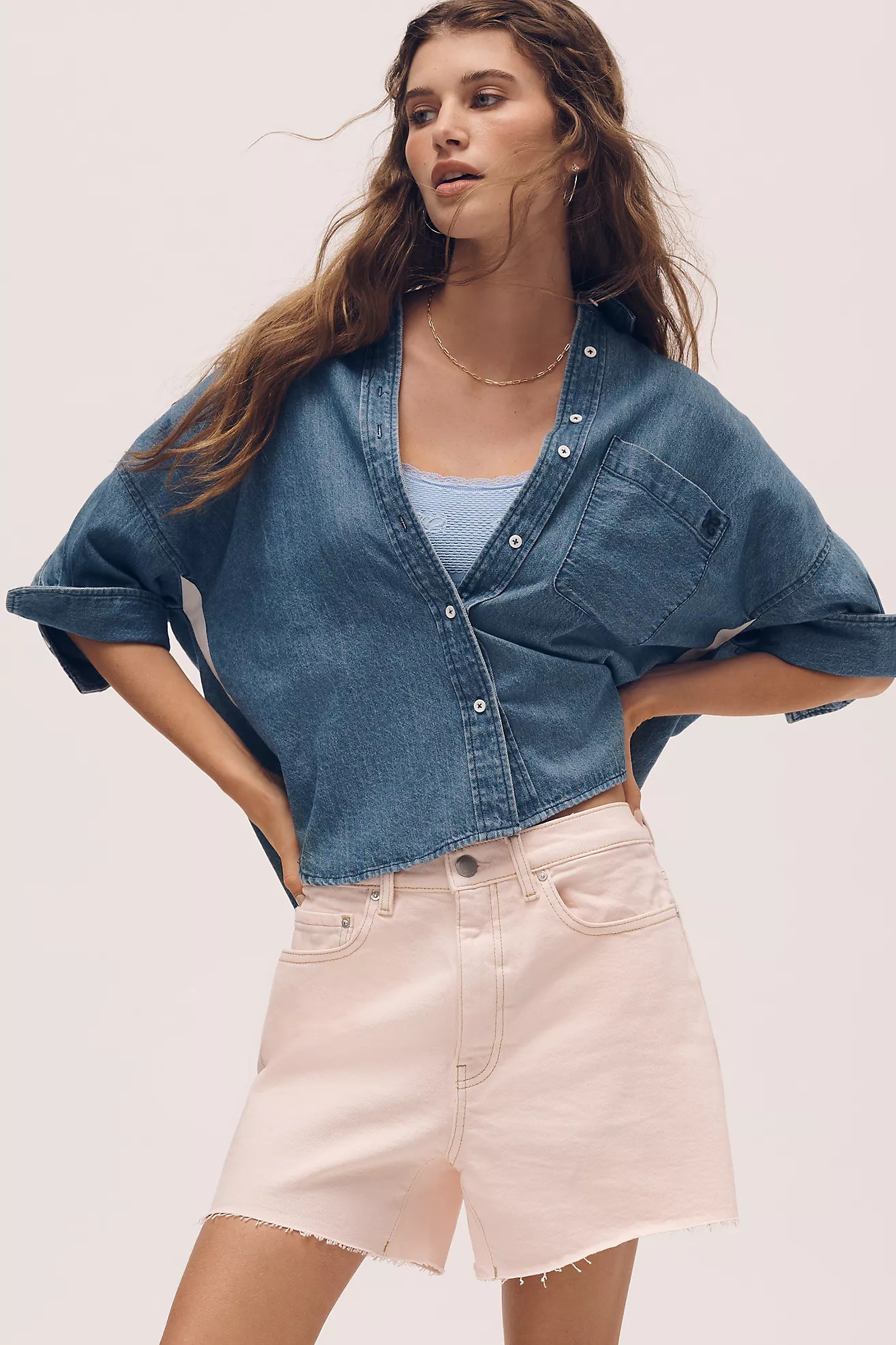 Mabel Boxy Denim Shirt by Maeve | Anthropologie (US)