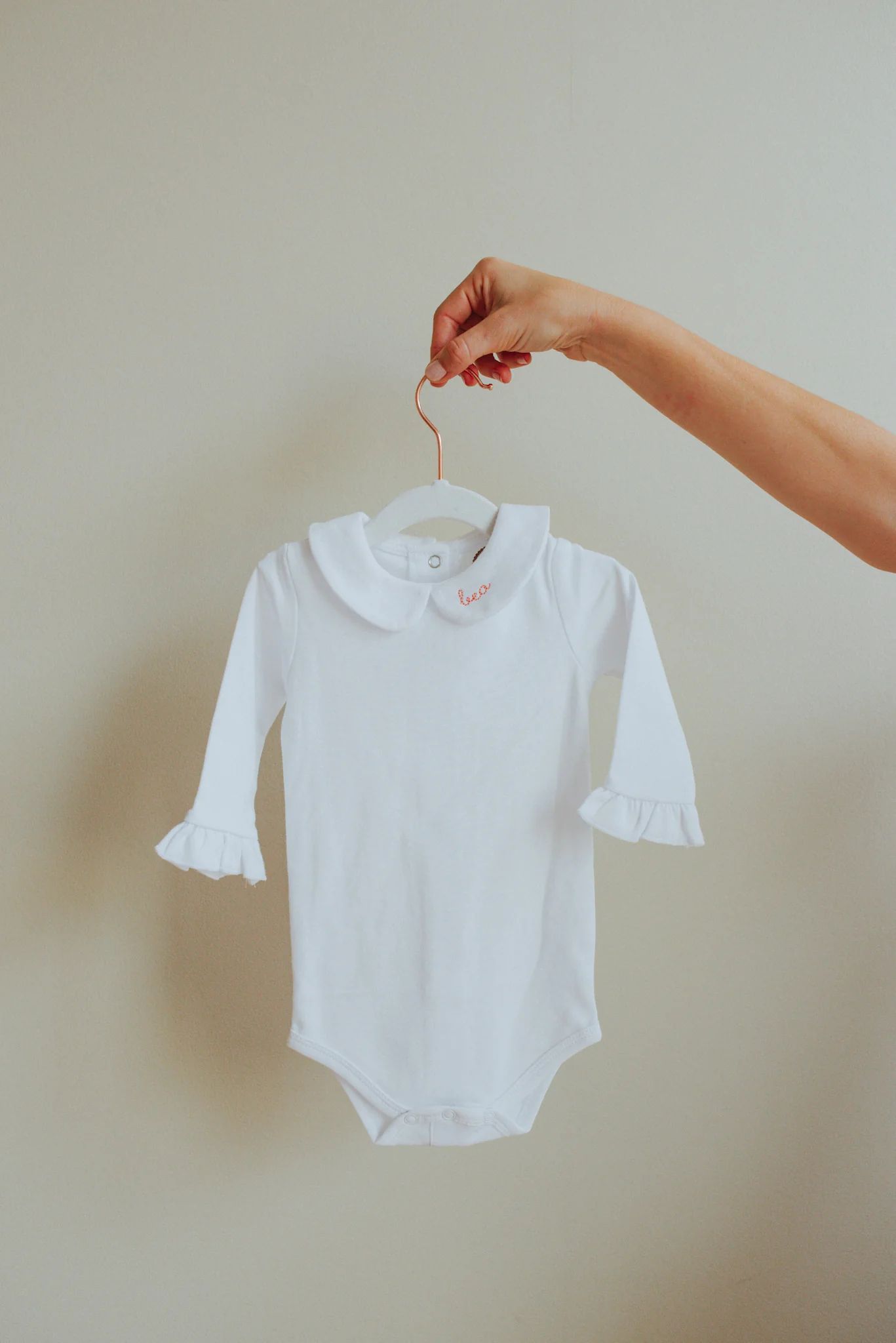 Baby Girl’s Long Sleeve Onesie | White Elephant Designs