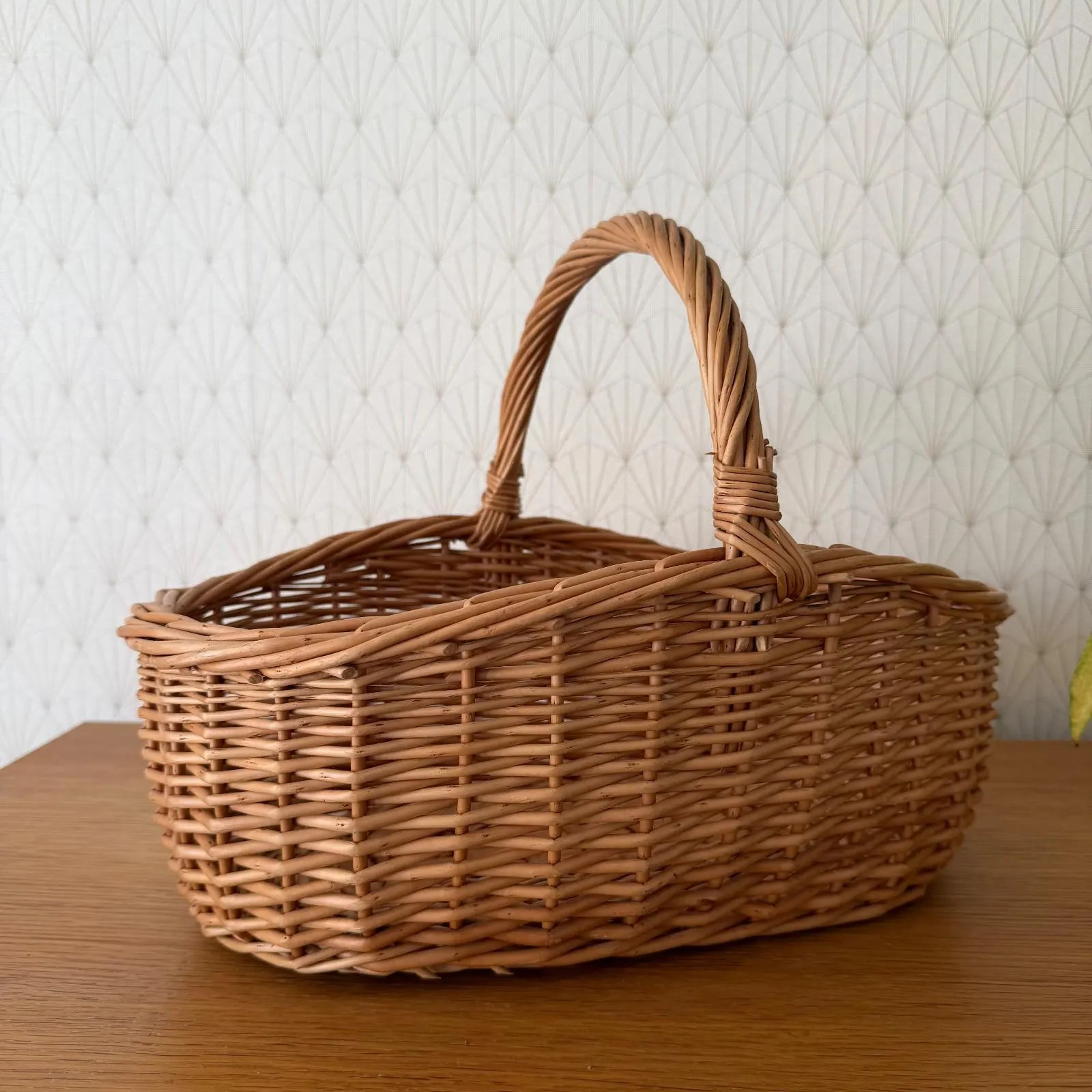 French Wicker Basket Market Shopping Rattan Weave Handmade Vintage 2852613 | Etsy (Global)