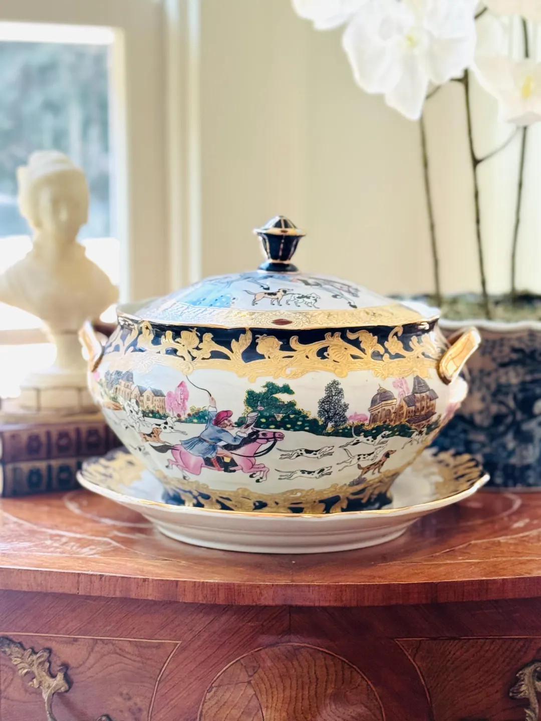 19th Century Equestrian Tureen and Underplate | Etsy (US)