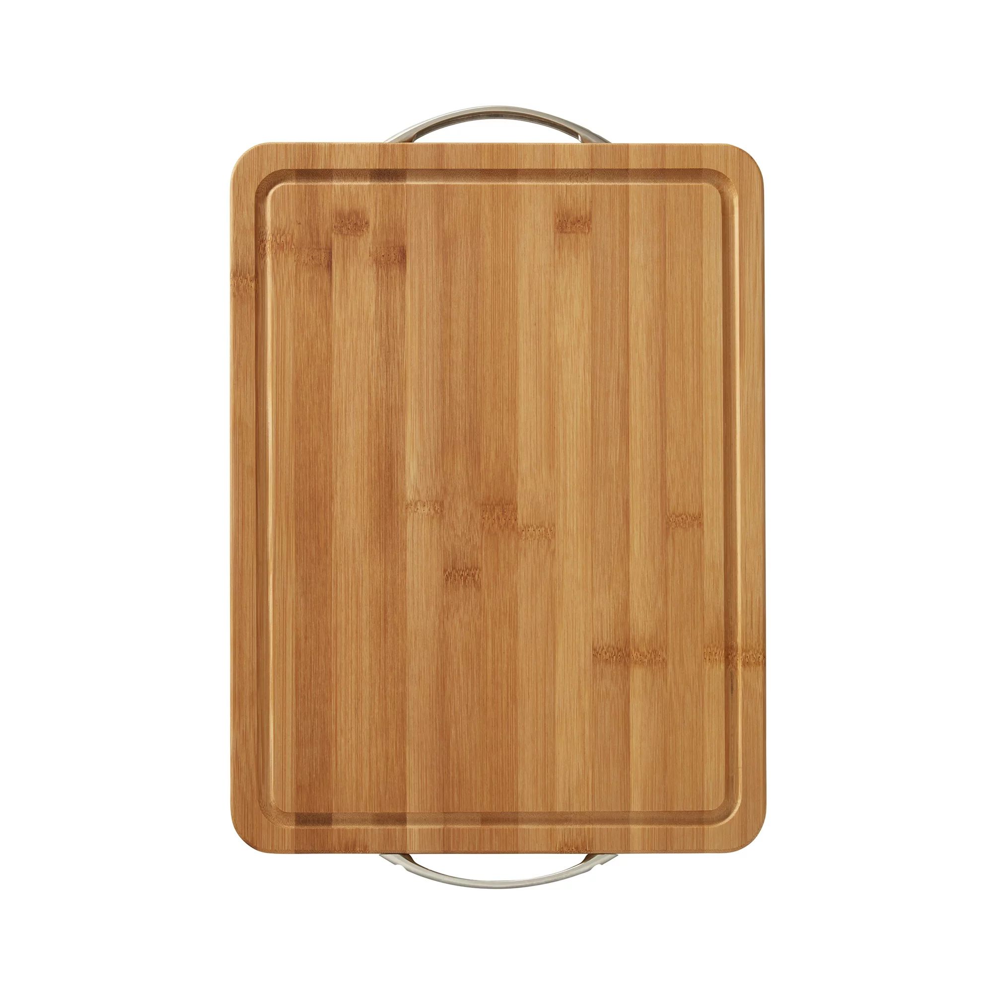 Farberware 12-inch x 16-inch Bamboo Cutting Board with Metal Handles | Walmart (US)