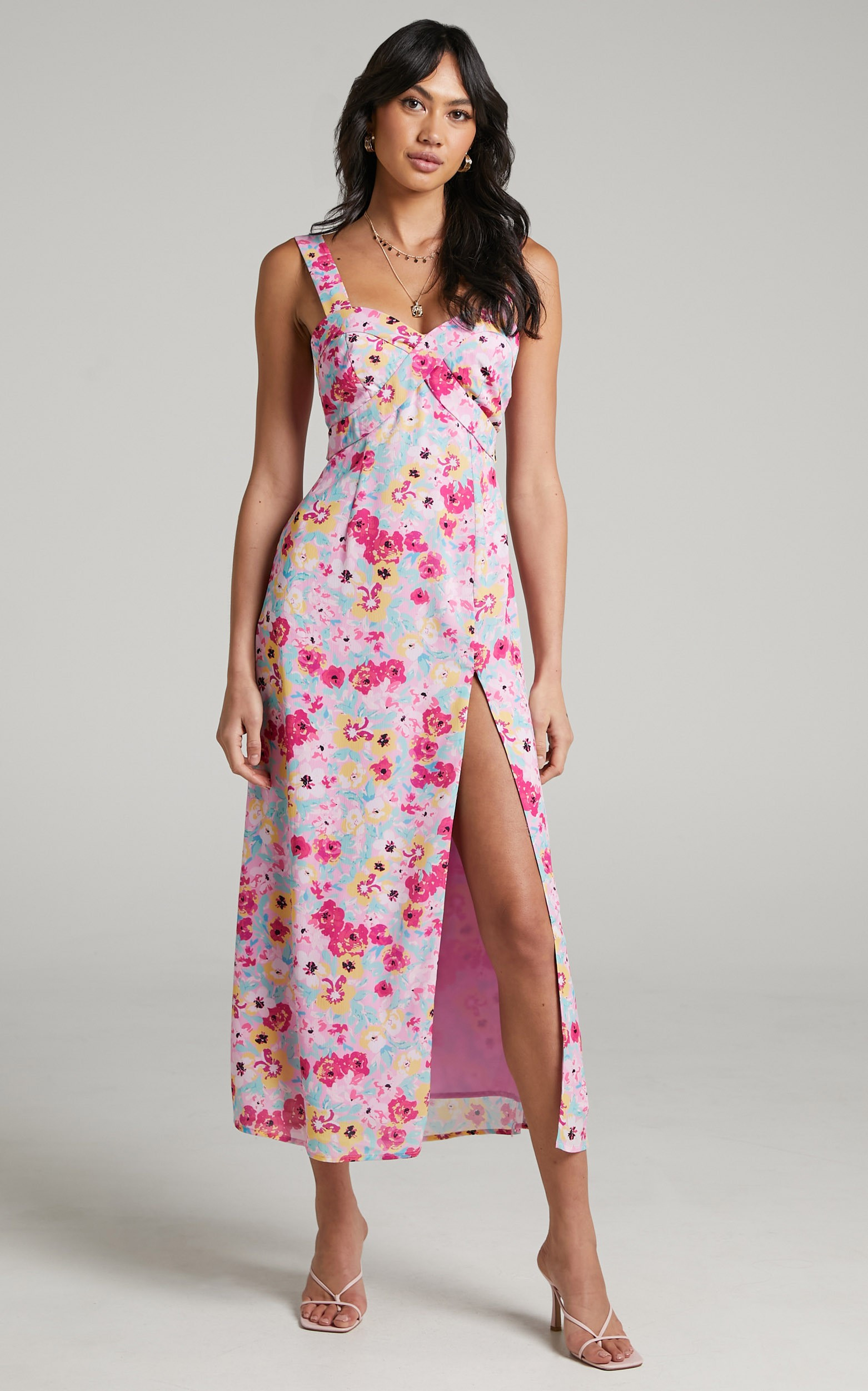 Frederica Strappy Midi dress in Pink Panther | Showpo | Showpo - deactived