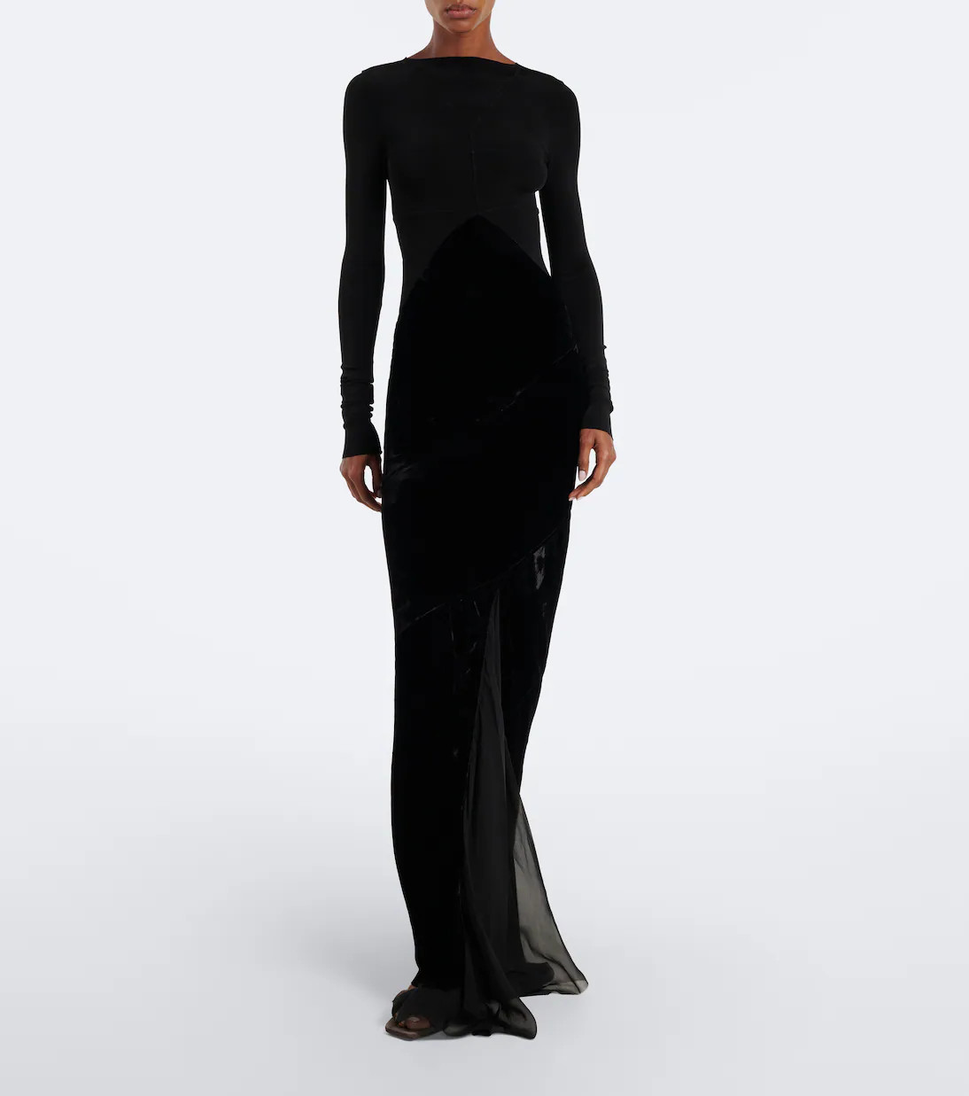 Combo tulle-trimmed gown | Mytheresa (US/CA)