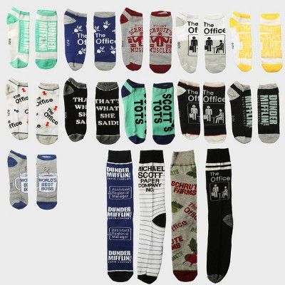 Men's The Office 15 Days of Socks 15pk - Colors May Vary 10-13 | Target