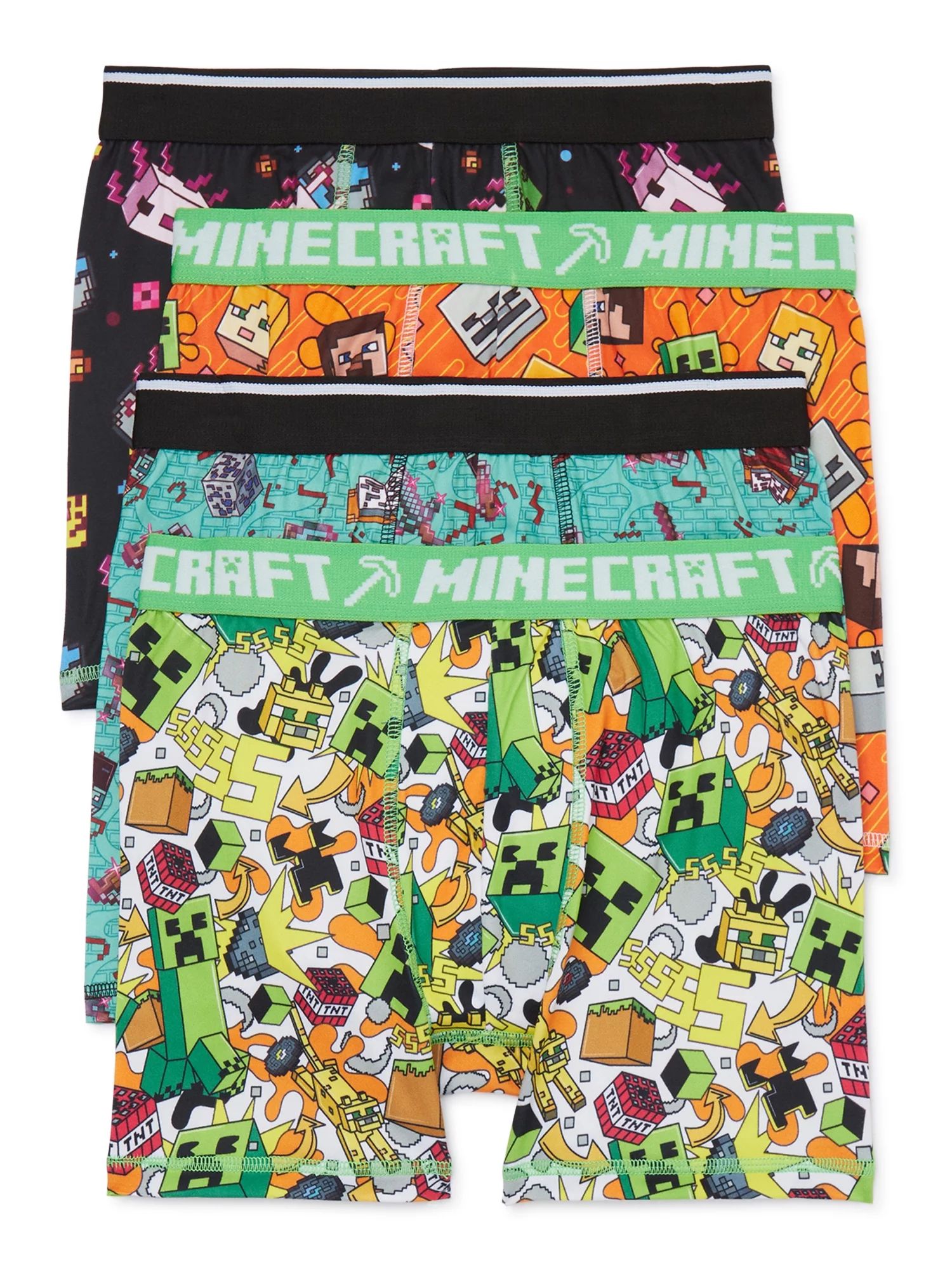 Minecraft Boys Boxer Brief Underwear, 4-Pack, Sizes 4-10 | Walmart (US)