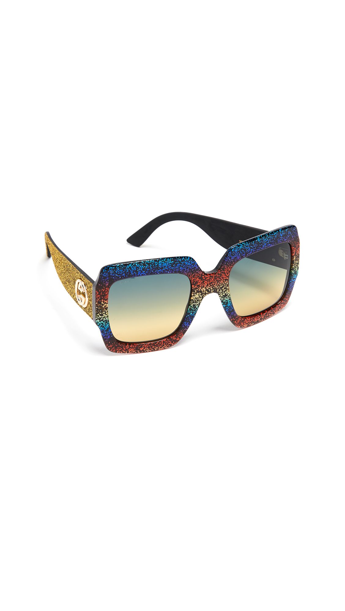 Gucci Pop Glitter Iconic Oversized Square Sunglasses | Shopbop