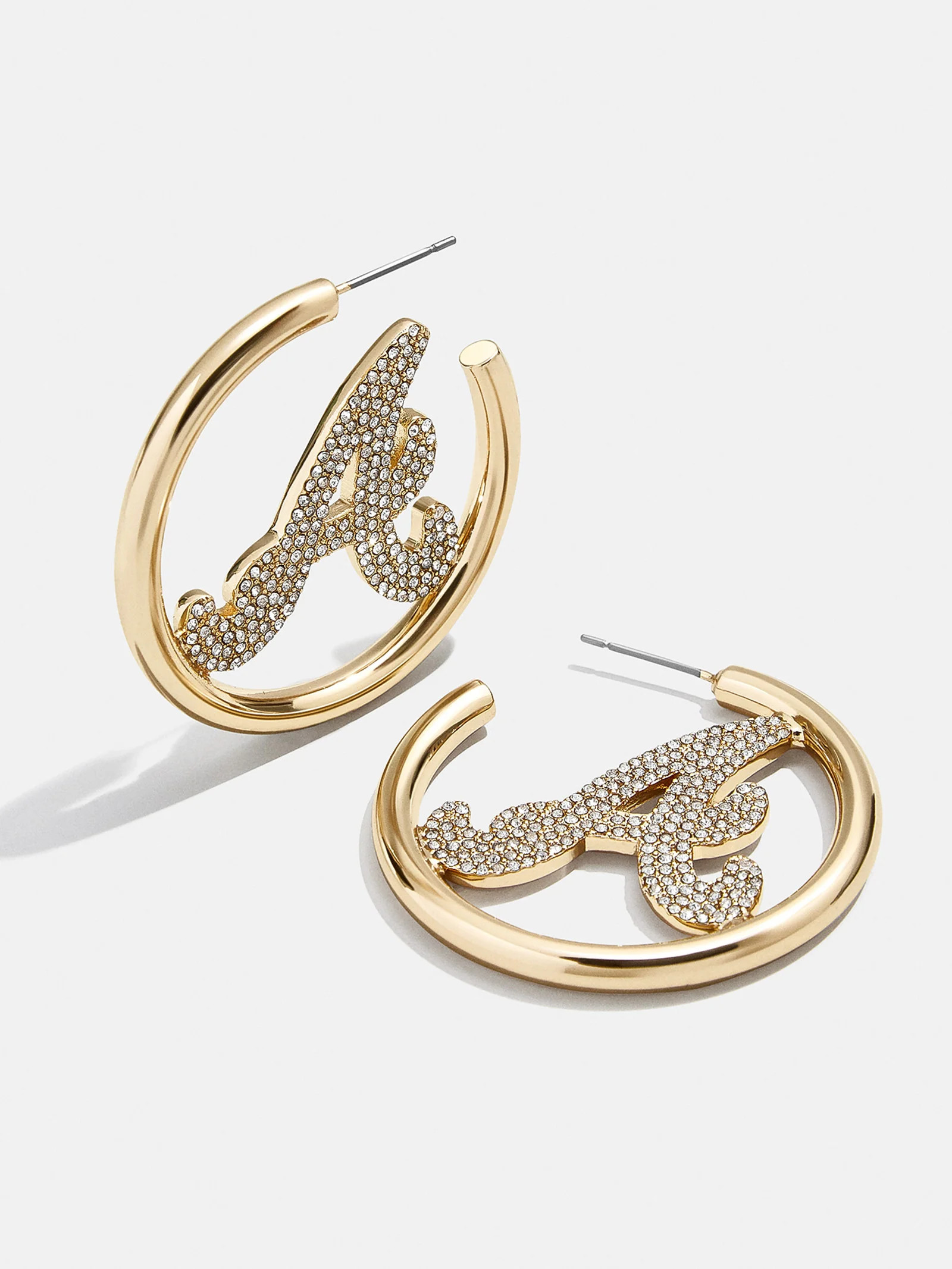 MLB Gold Logo Hoops - Atlanta Braves | BaubleBar (US)
