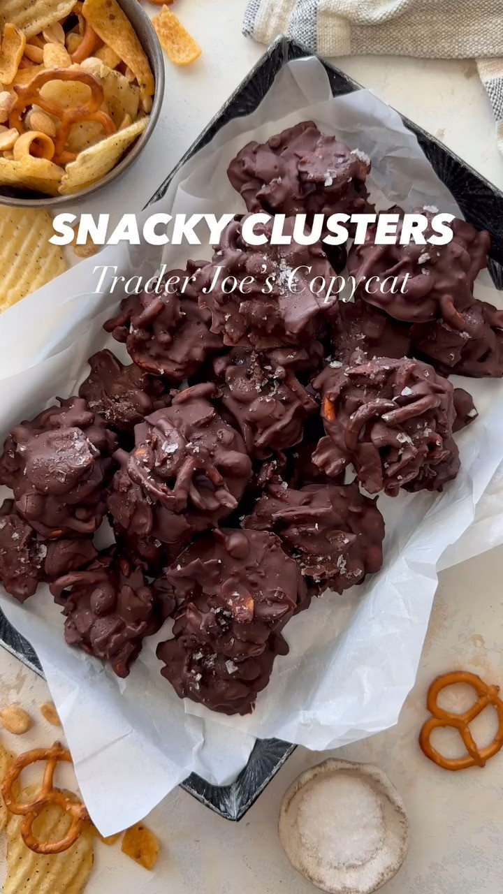 SNACKY CLUSTERS (TRADER JOE’S COPYCAT)

You know those Snacky Clusters from Trader Joe’s? I made them at home—and they’re so easy and even more addictive.😋

Just melt chocolate and mix in potato chips, pretzels, and corn chips. I like to add peanuts for an extra crunch, but they are totally optional.💯

Scoop into clusters, sprinkle with flaky salt, and chill. That’s it! Sweet, salty, crunchy perfection! Trust me, you’re gonna want to make a double batch. Full recipe on my blog: https://www.twopeasandtheirpod.com/snacky-clusters-trader-joes-copycat/ 

 #LTKHome #LTKFindsUnder50 #LTKFindsUnder100