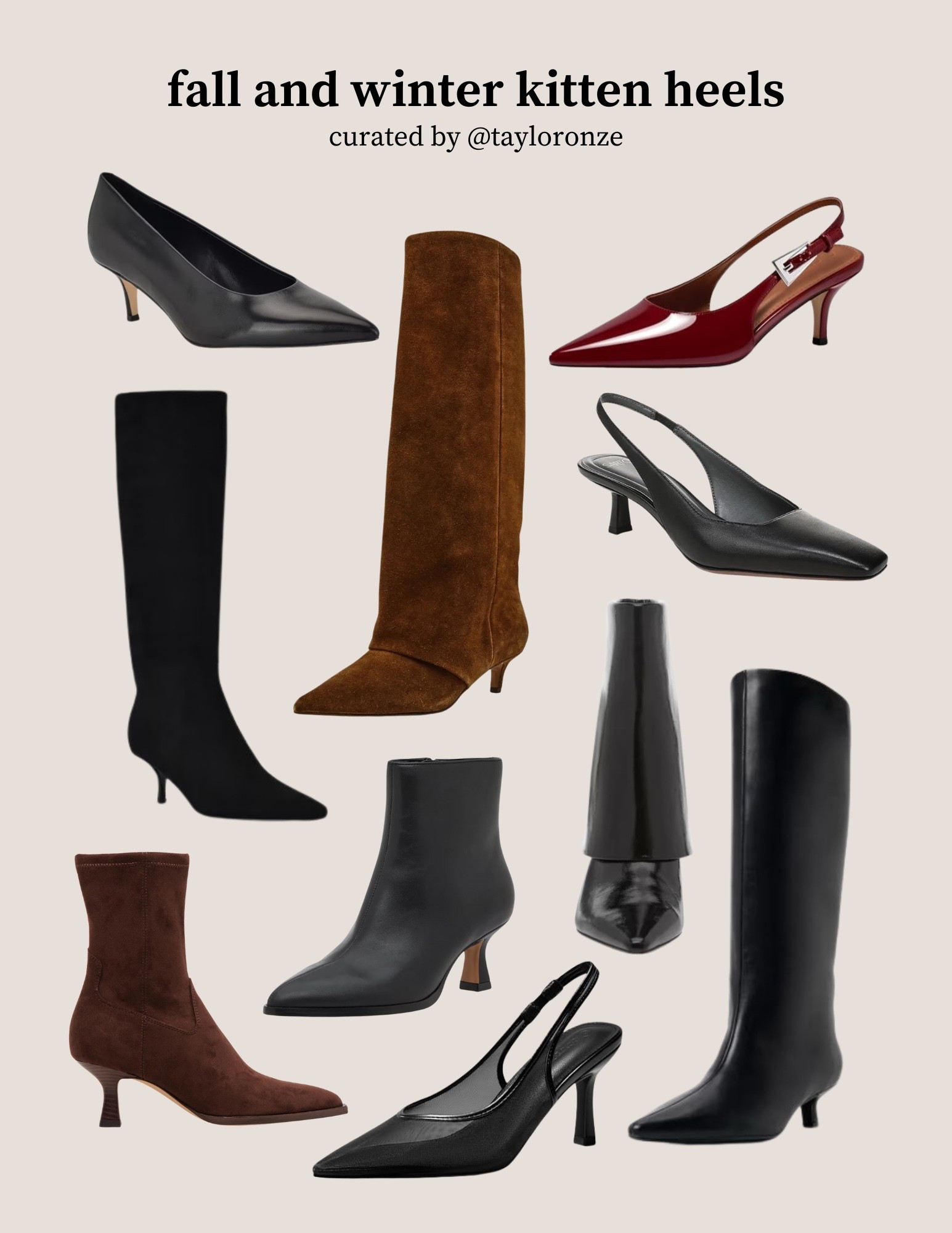 Fall and winter kitten heels | curated by @tayloronze 

#LTKStyleTip #LTKSeasonal