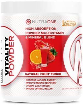 Vitality Vitamin Powder by NutraOne – Powdered Vitamin and Mineral Supplement (Fruit Punch - 30 Serv | Amazon (US)