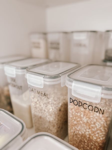 Airtight food storage containers are amazing for keep food fresh and creating more storage space in pantry!

#LTKhome #LTKfamily #LTKfit