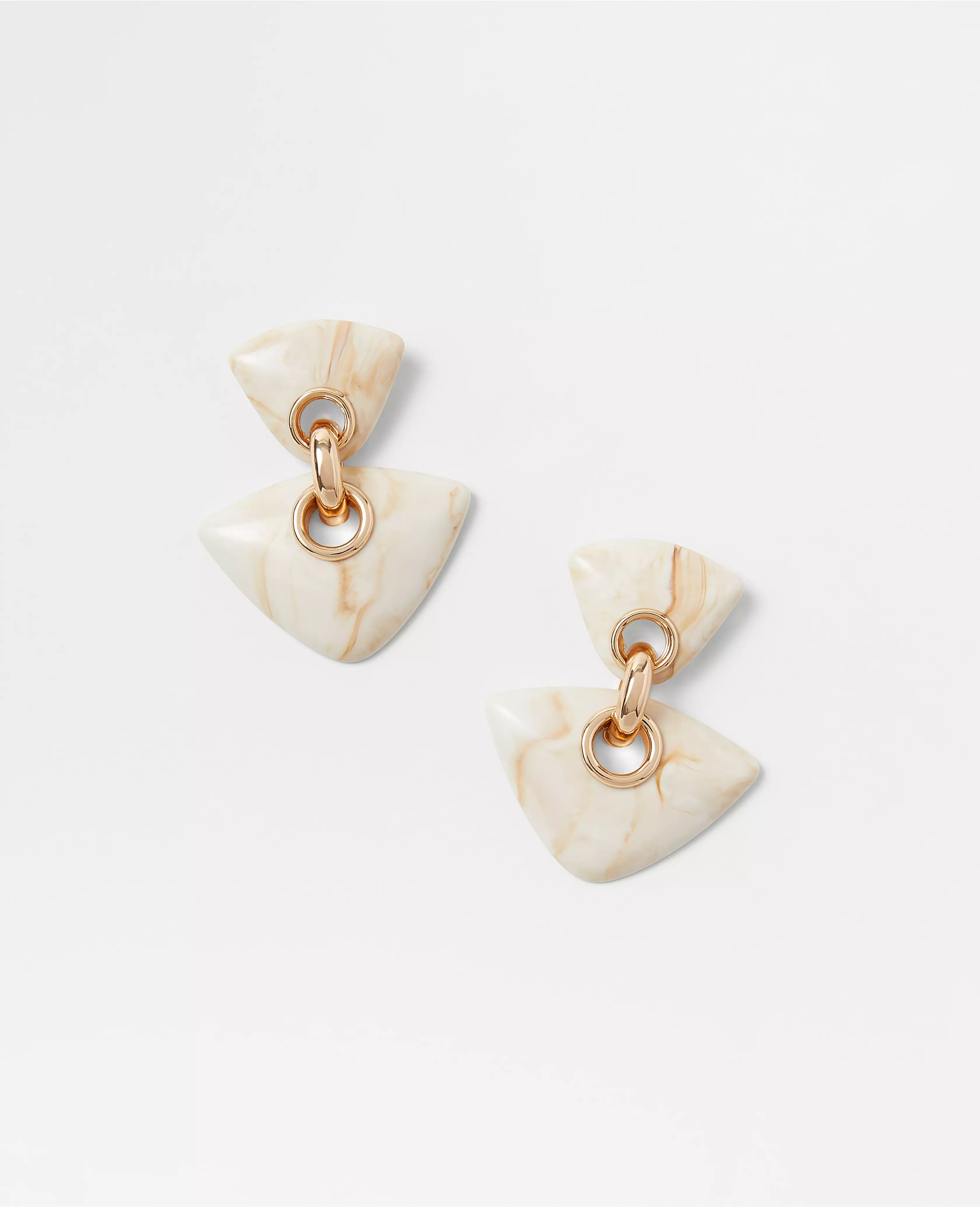 Triangle Link Drop Earrings | Ann Taylor (US)