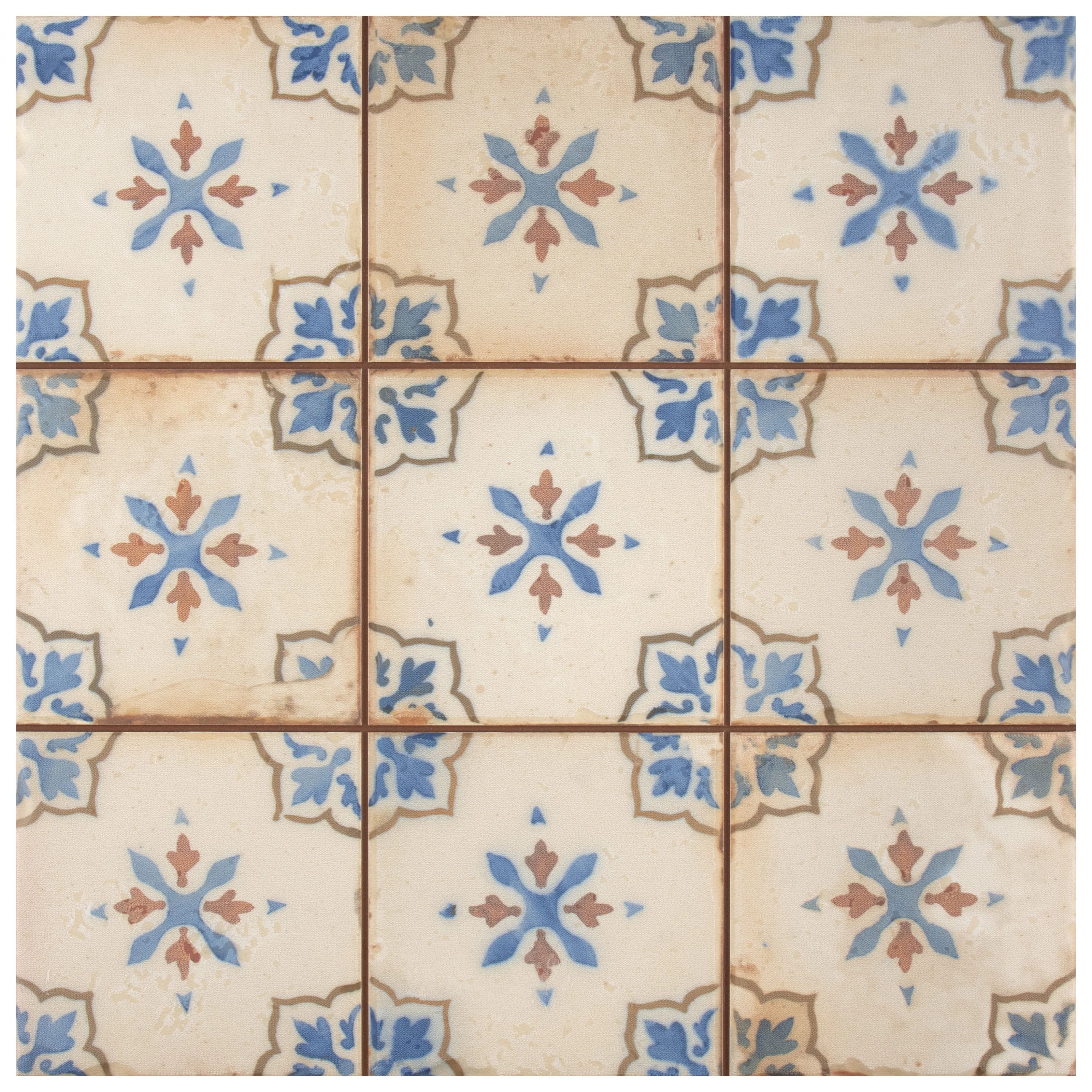 Mirambel 13" x 13" Ceramic Patterned Wall & Floor Tile | Wayfair North America