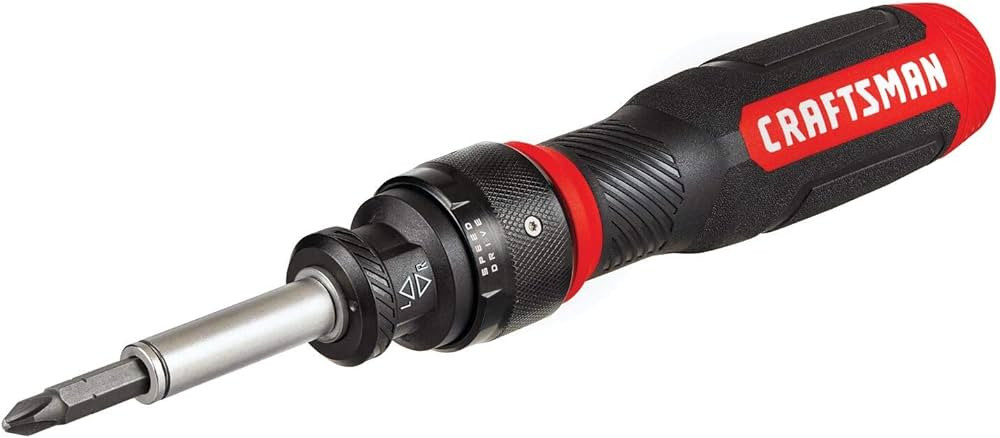 CRAFTSMAN Ratcheting Screwdriver, SpeedDrive, 2” Double Ended Bits Included, Handle Holds Up To... | Amazon (US)