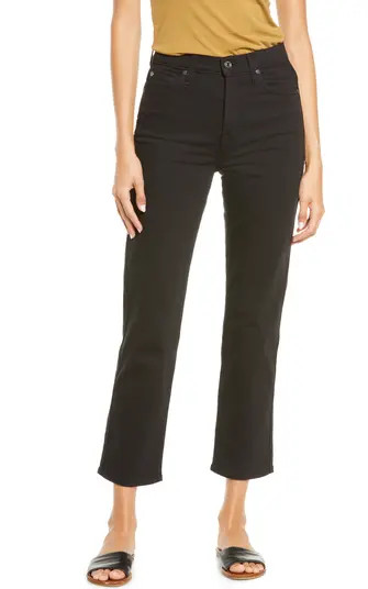 High Waist Crop Straight Leg Jeans | Nordstrom