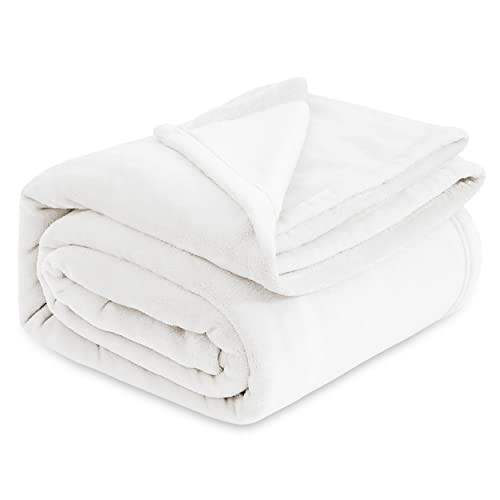 Bedsure Fleece Blankets King Size White - Bed Blanket Soft Lightweight Plush Cozy Fuzzy Luxury Microfiber, 108x90 inches | Amazon (US)