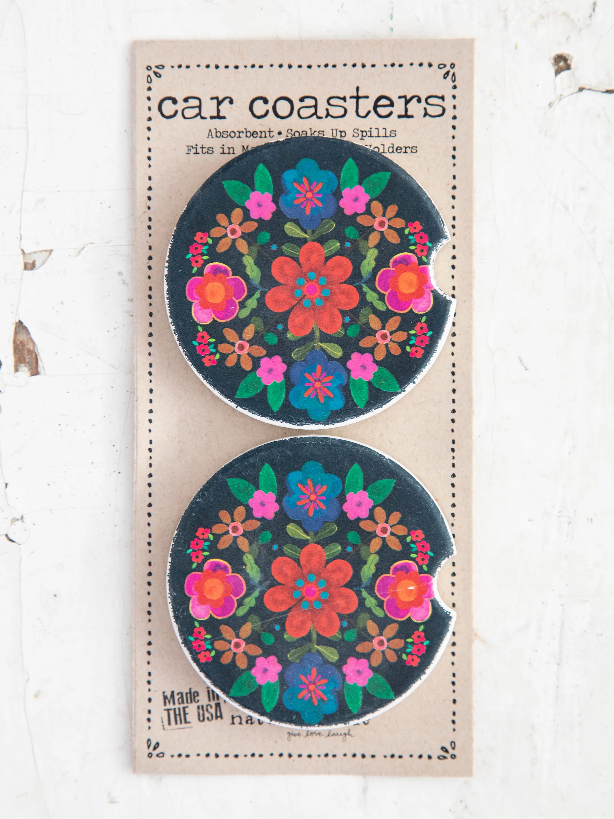 Car Coasters, Set of 2 | Natural Life