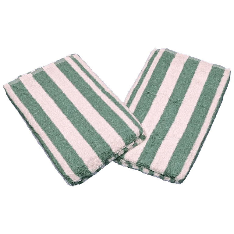 Paquete de 3 Toallas para Playa, Piscina y Spa Poolside a Rayas Jade/blanco 100% Algod\u00f3n Hil... | Walmart (US)