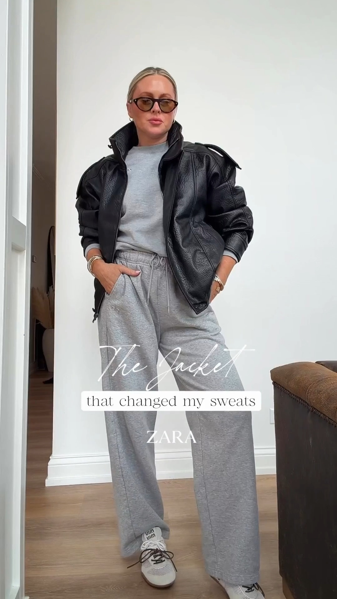 the jacket that will change your sweats & any look🔥. I’m in small. I love this thing! The collar makes it! Found in stock several places! Supposed to be the same jacket! 💯

Sneakers size up half. 

Spring outfits. Spring statement jacket. Matching set. Travel style. Travel outfit  

#LTKSeasonal #LTKTravel