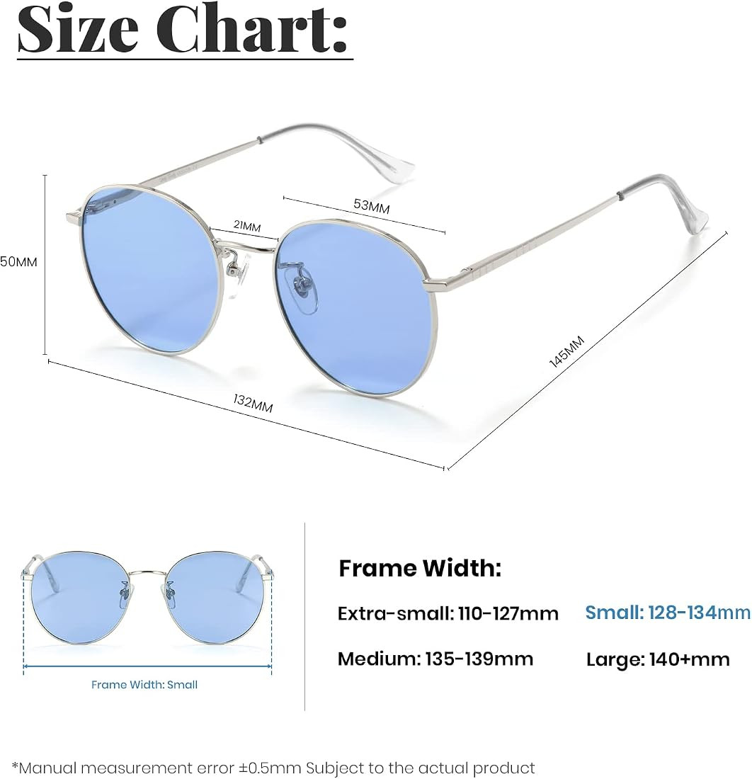 Veda Tinda Vintage Small Round Sunglasses Classic Retro Circle Shades For Women Men UV400 Protect... | Amazon (US)