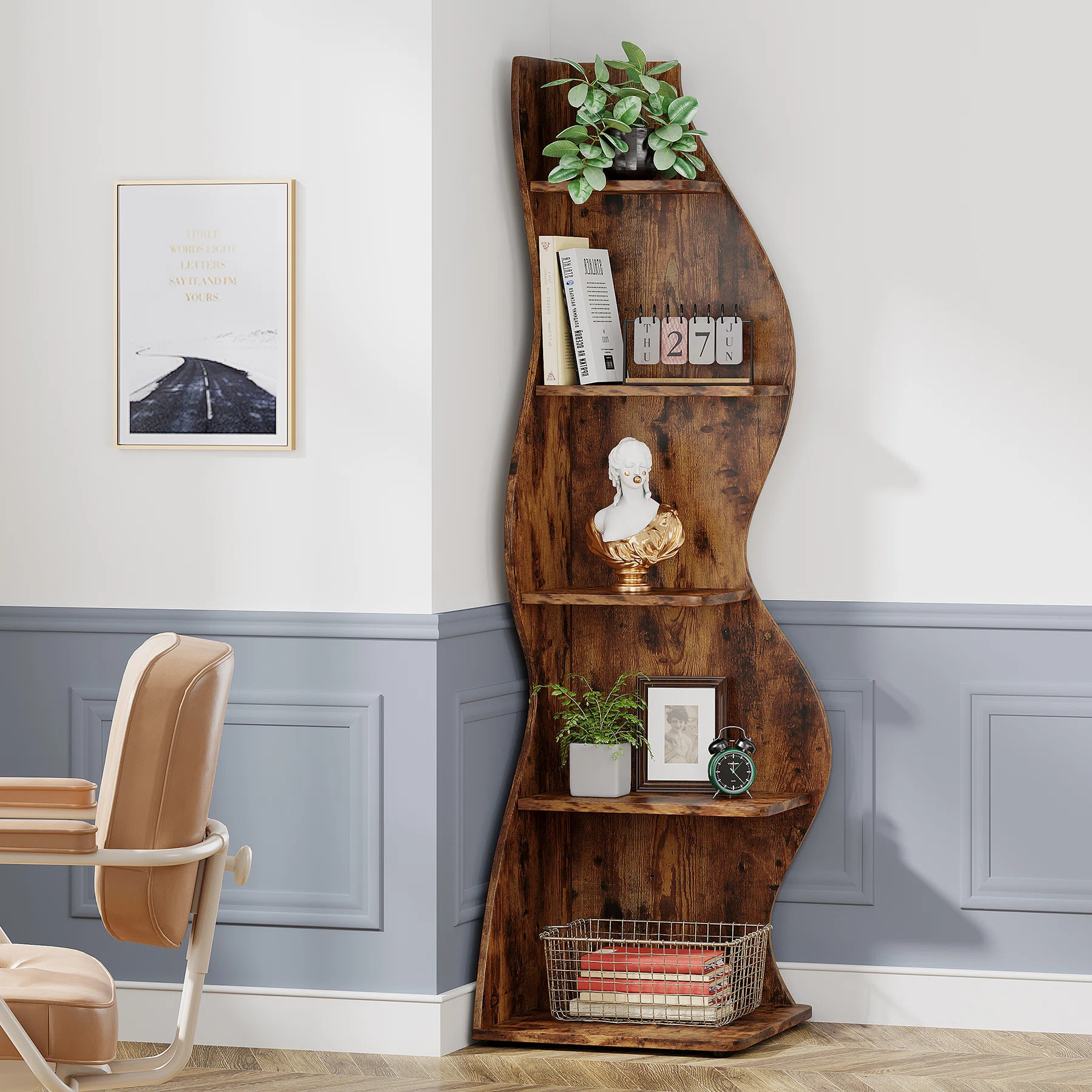 Arhab Corner Bookcase | Wayfair North America