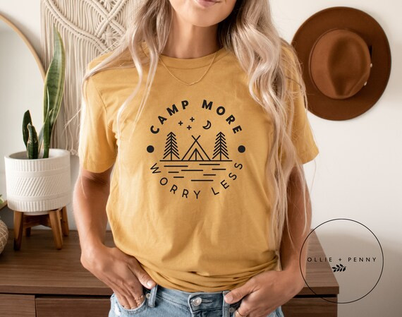 Camp More Worry Less Shirt  Boho Shirt Desert Shirt Hiking | Etsy | Etsy (US)