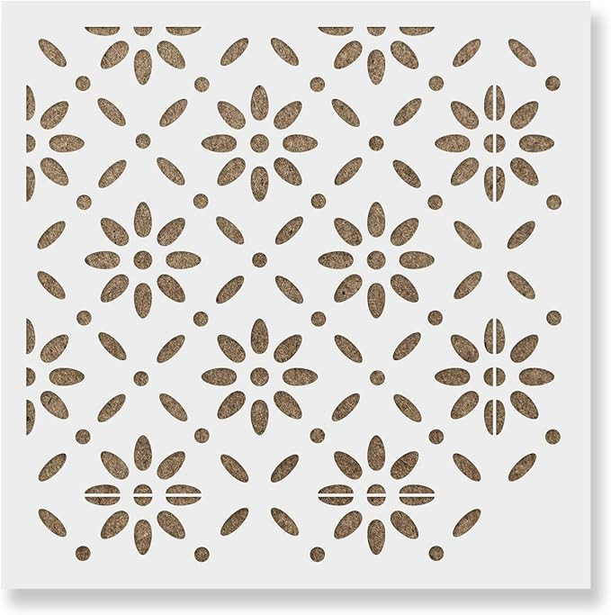 Bjorn Tile Stencil - Reusable Scandinavian Tile Stencils for Painting Custom Floors, Walls, Furni... | Amazon (US)