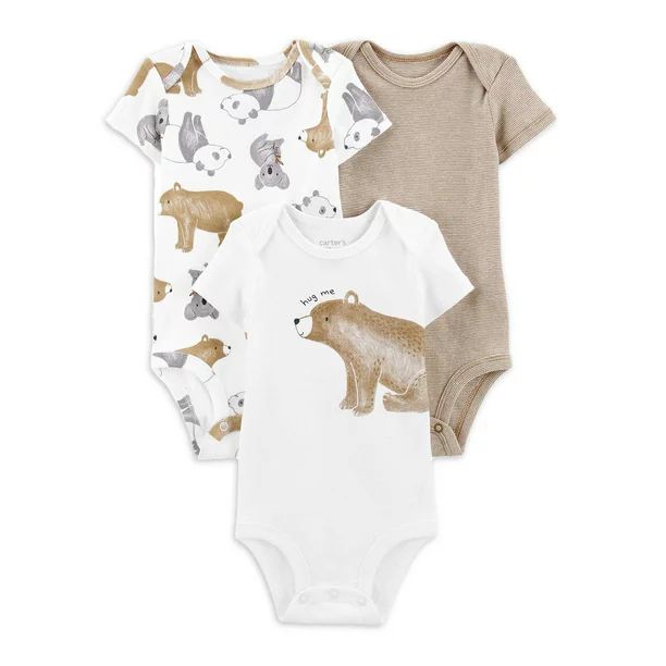 Carter's Child of Mine Baby Unisex Bodysuit, 3-Pack, Sizes Preemie-18M | Walmart (US)