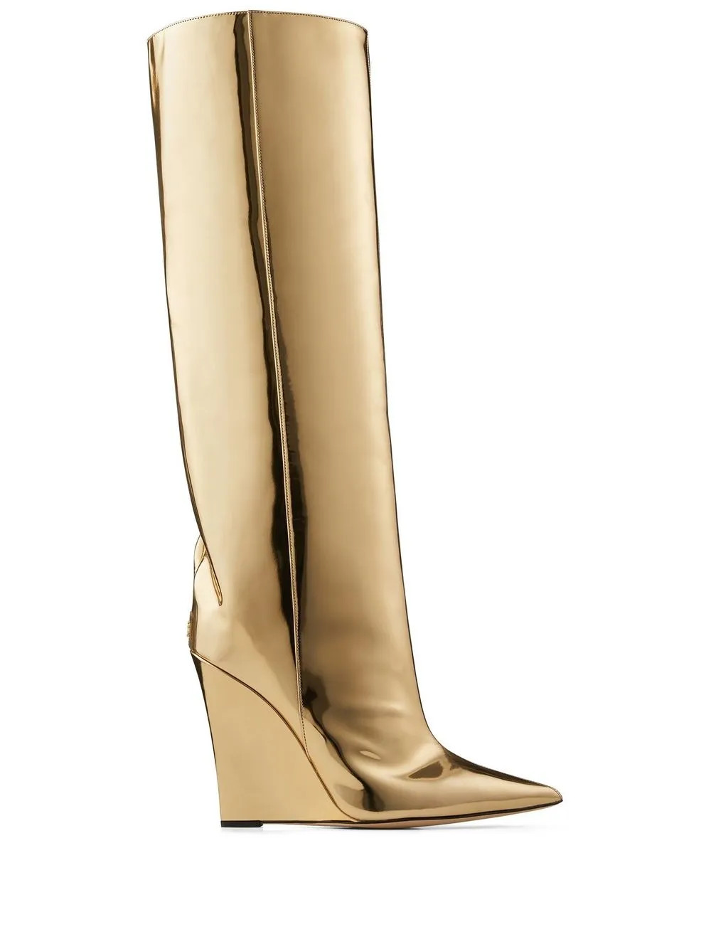 Jimmy Choo Blake Metallic 110mm Wedge Boots - Farfetch | Farfetch Global
