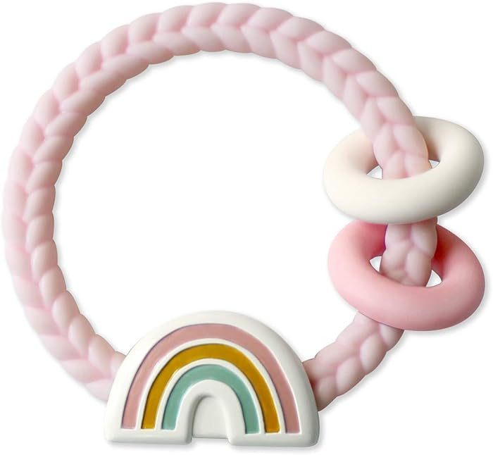 Itzy Ritzy Silicone Teether with Rattle; Rattle Teether Features Rattling Sound, Two Silicone Tee... | Amazon (US)