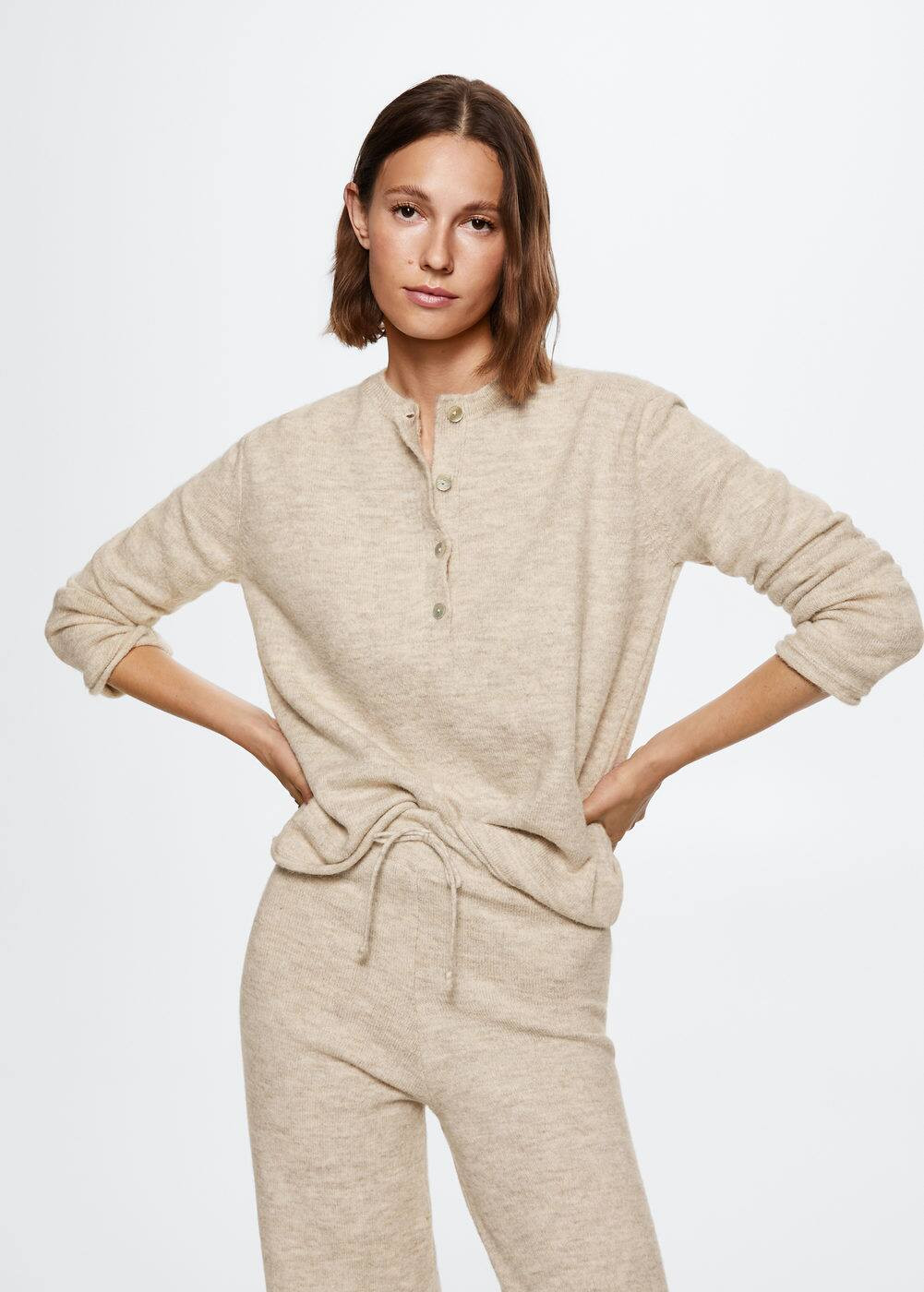 Pull-over maille pyjama -  Femme | Mango Belgique | Mango BE