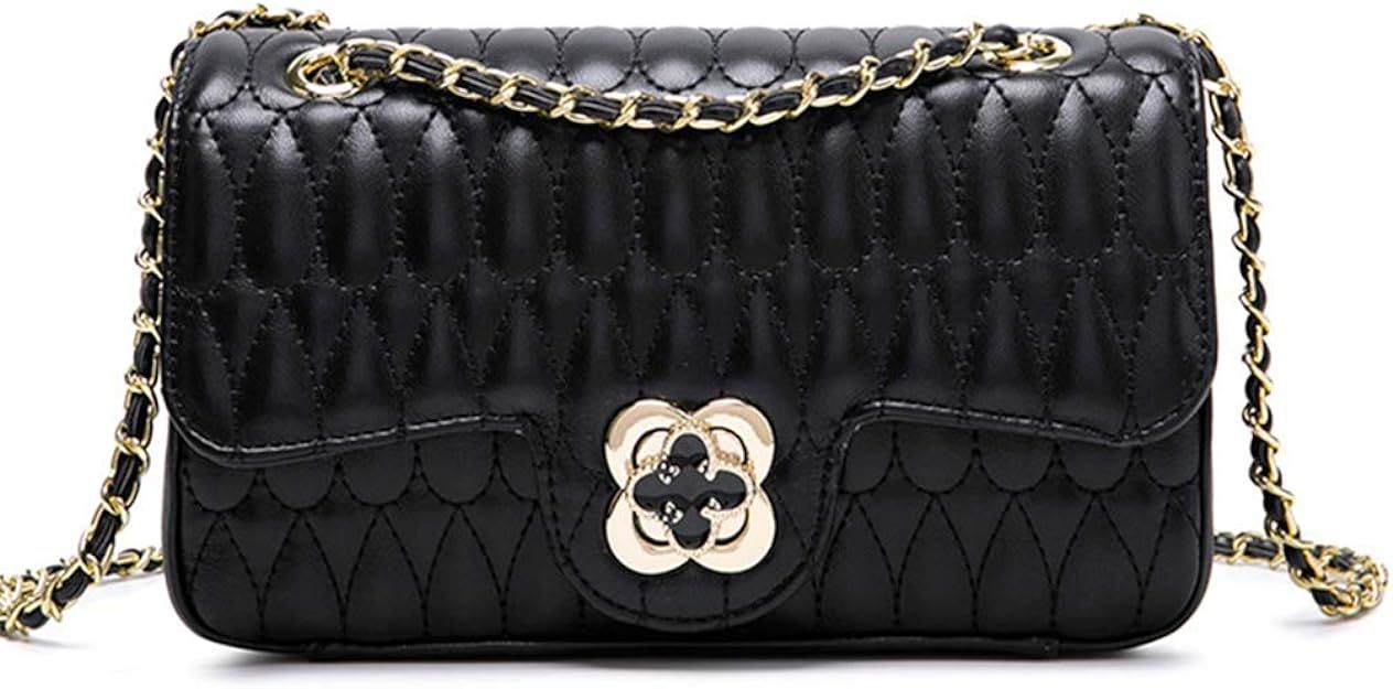 YXBQueen Quilted Leather Handbag Designer Crossbody Bags Women Purses and Handbags | Amazon (US)