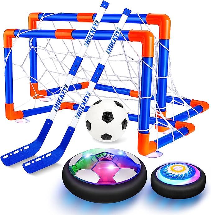Amazon.com: Allupal 3-in-1 Hover Hockey Soccer Ball Kids Toys Set, USB Rechargeable and Battery H... | Amazon (US)