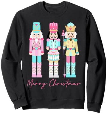 Nuts About Christmas Funny Pastel Christmas Nutcracker Doll Sweatshirt | Amazon (US)