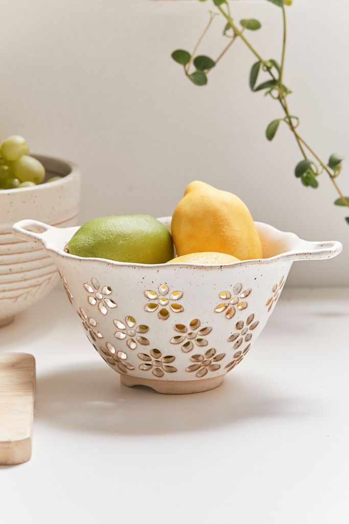 Daisy Ceramic Colander | Urban Outfitters (US and RoW)