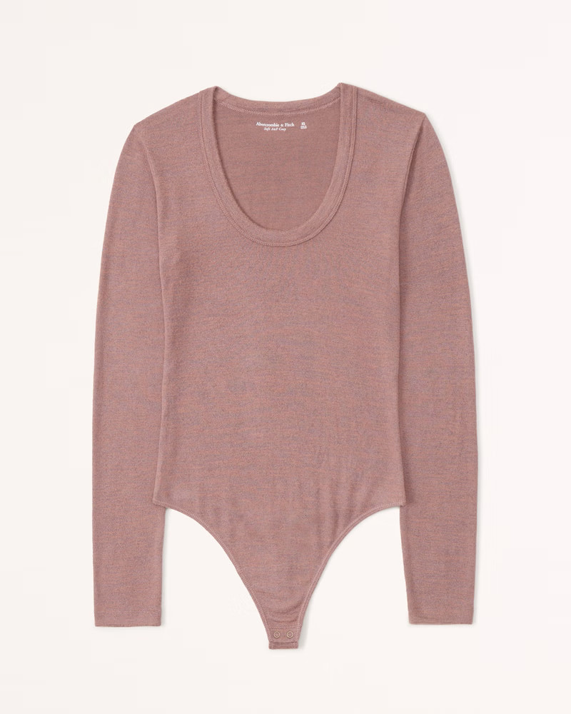 Long-Sleeve Cozy Scoopneck Bodysuit | Abercrombie & Fitch (US)