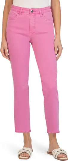 Naomi Fab Ab Raw Hem High Waist Slim Straight Leg Jeans | Nordstrom
