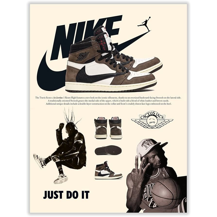 Hypebeast Sneaker Poster Unframed - Shoes Posters for Boys Guys Men Room - AJ-Travis Scott - Wall... | Amazon (US)