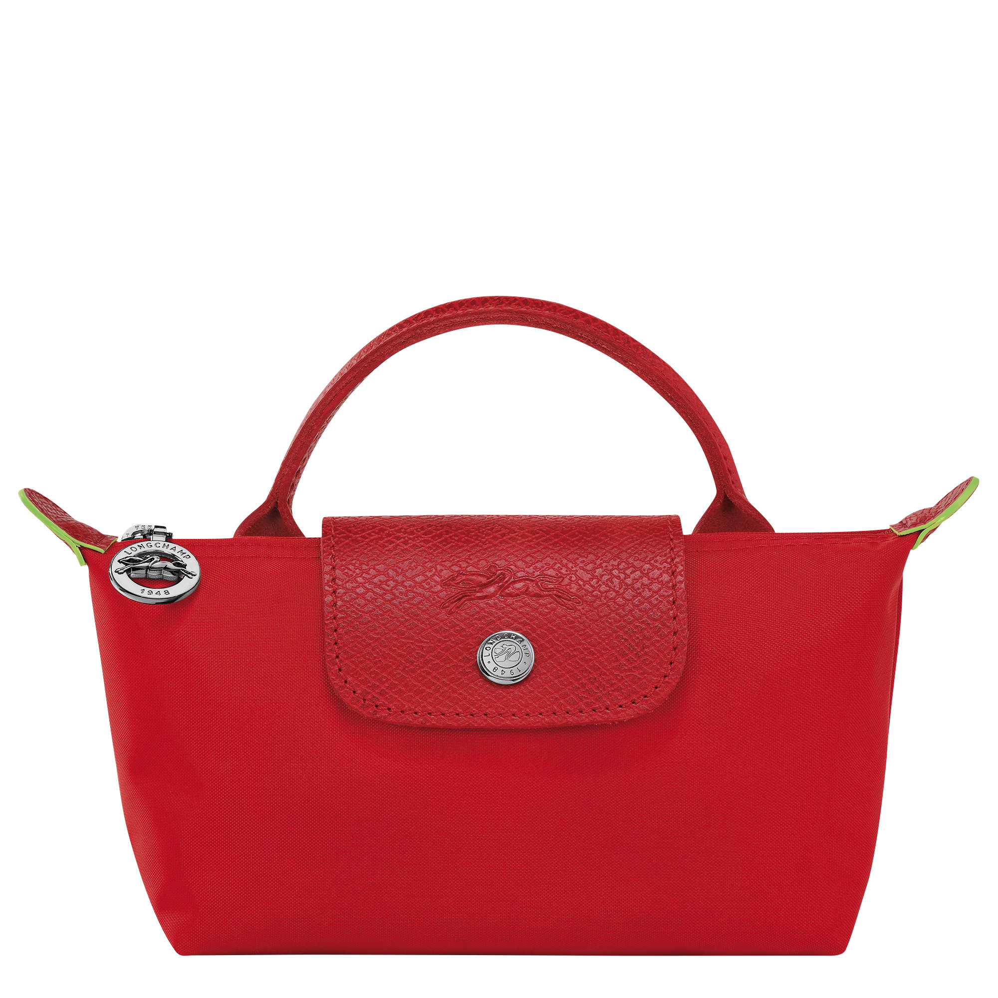 Le Pliage Green Pouch with handle | Longchamp